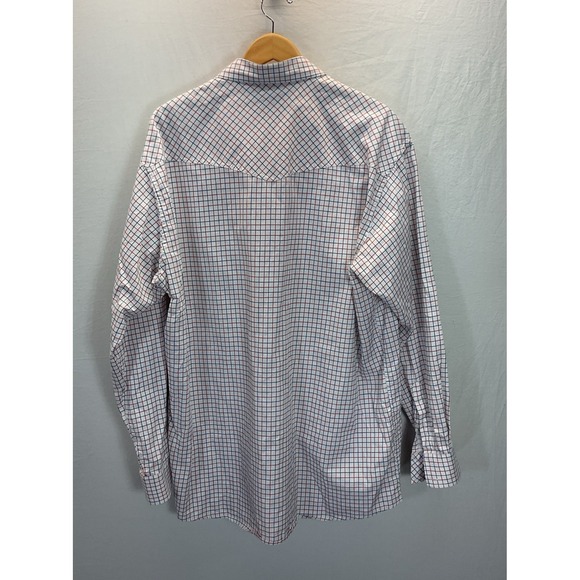 Miller Ranch Red/White Check Western Wear Button Front Long Shirt Cowboy XXL - Picture 2 of 8